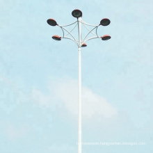 Q235 steel outdoor 30m high mast lighting pole with china factory price professional design for airport, square, stadium